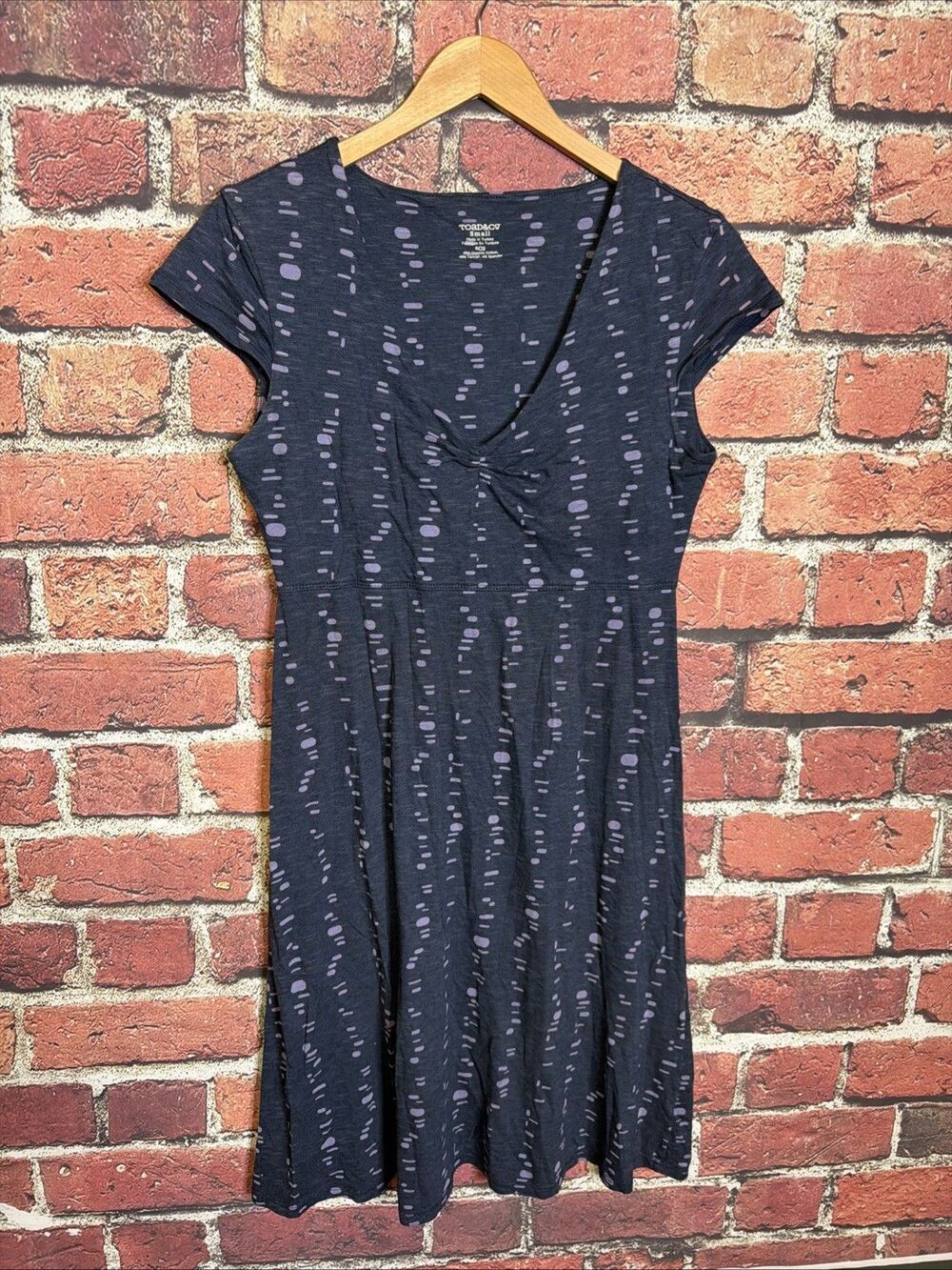 Horny Toad Dress Small Blue Sleeveless Organic Cotton Blend Dress